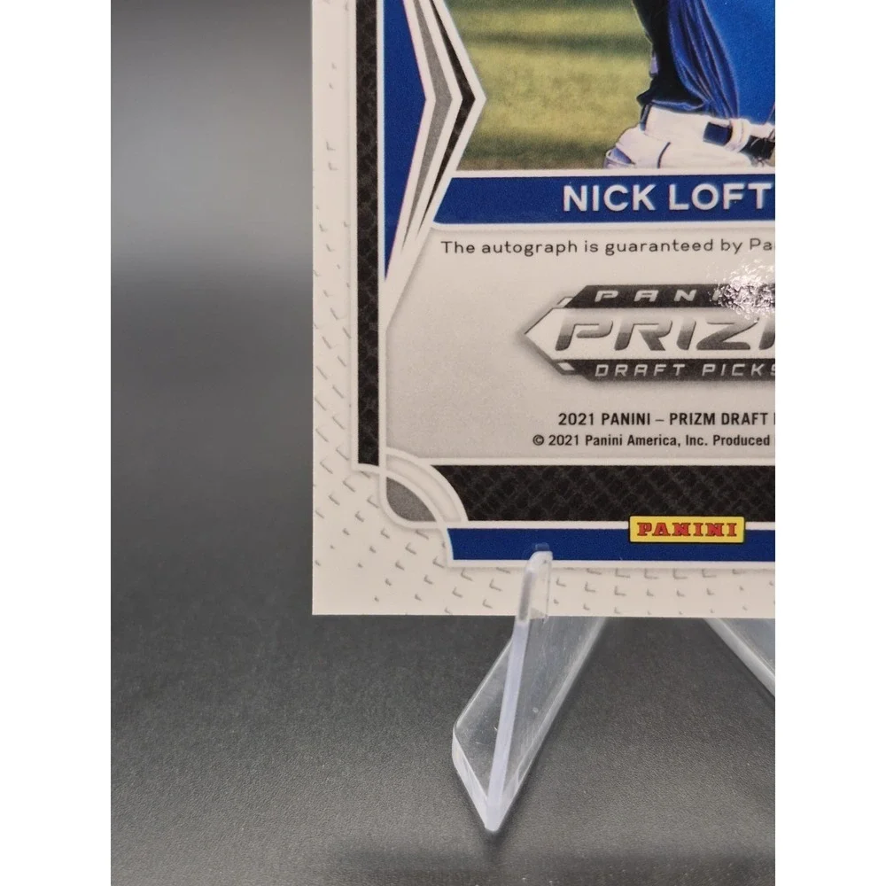 2021 Prizm Draft Picks Nick Lofton #AU-NL Autograph Silver Prizm Kansas City